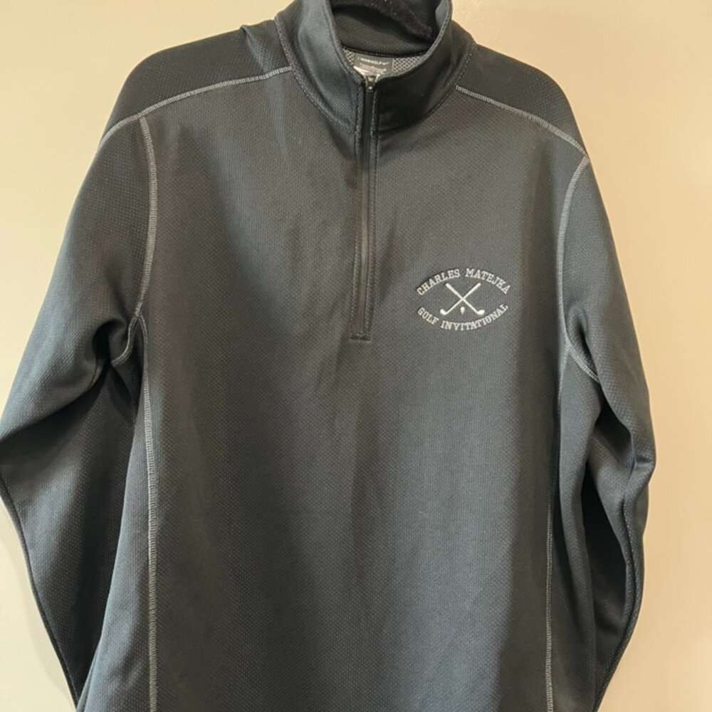 Nike Golf  Therma Fit Black Men's 1/4 Zip Pullover Top Sweatshirt Size Large